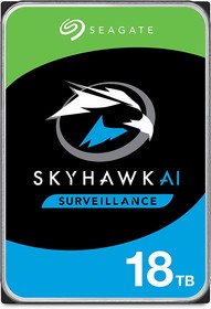 Фото 1/10 Жесткий диск Seagate SATA-III 18Tb ST18000VE002 Surveillance SkyHawkAI (7200rpm) 256Mb 3.5"