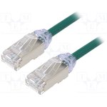 STP28X3MGR, Patch cord; F/UTP,TX6A-28™; 6a; solid; Cu; LSZH; green; 3m; 28AWG