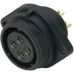 Circular Connector, 2 Contacts, Flange Mount, Socket, Female, IP68