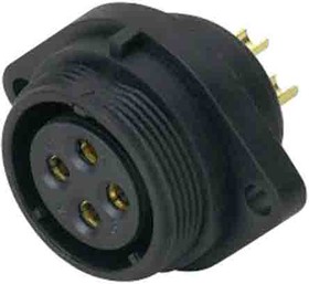 Фото 1/2 Circular Connector, 2 Contacts, Flange Mount, Socket, Female, IP68