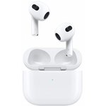 Наушники Apple AirPods 3 A2565,A2564,A2897, Bluetooth, вкладыши, белый [mpny3za/a]