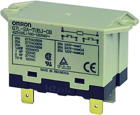 G7L-1A-TUB-J- CB-AC100/120, General Purpose Relays SPST-NO, QC UBrkt PTB 100120VA