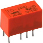 EC2-24SNU, Signal Relay 24VDC 2A DPDT(15x7.5x9.4)mm THT