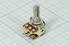 Фото 1/2 Резистор переменный подстроечный 10 кОм с щелчком; №7228 A РПвр 10кx2\A\17мм\KC6x25\ F-16KG[YRV-16T1]