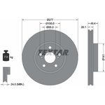 92135503, Диск тормозной TOYOTA AVENSIS 03-09,