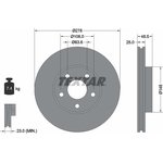 Тормозной диск передний TEXTAR 92141205
