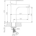 Смеситель для раковины HB10802 547830