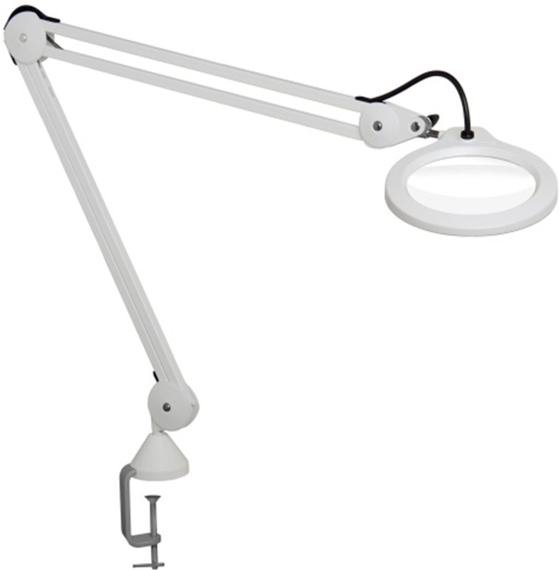 Desk mounted store magnifying led lamp