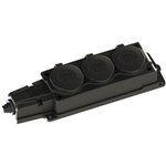 Колодка удлинителя 3-м MultiSet 16А 250В IP44 с заземл. каучук черн. SE MST4103BK