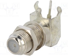 KEYS911, Гнездо; F; "мама"; угловой 90°; THT; на PCB