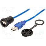 1310-1002-05, Кабель / адаптер; гнездо USB A,вилка USB A; 1310; с заглушкой
