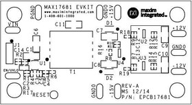 MAX17681EVKITE#, Power Management IC Development Tools EVKIT for 1A, 42V,Iso-Buck Regulator wit