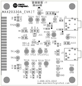 MAX20330AEVKIT#, Evaluation Board, MAX20330A ID Detector, Precision HV, Low Power