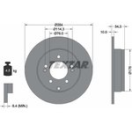 Диск тормозной задний стандартный HYUNDAI TEXTAR 92166600