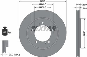 92170503, Диск торм.пер.SUZUKI GRAND VITARA I/II 98 =  PRO