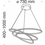 Подвесной светодиодный светильник Maytoni Nola MOD100PL-L88W