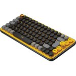 Клавиатура Logitech POP Keys, USB, беспроводная, желт/чер (920-010716)