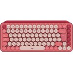 Клавиатура Logitech POP Keys, USB,беспроводная, розовый/красн (920-010718)
