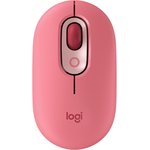 910-006548, Мышь компьютерная Logitech POP Mouse with emoji,опт,беспров, USB,роз/крас