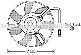 AI7504, Вентилятор радиатора VW PASSAT 96-05, AUDI A4 94-01, A6 97-05, A8 94-02,