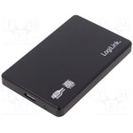 UA0256, Корпус для дисков 2,5", черный, V USB 3.0, Мат-л корп ABS