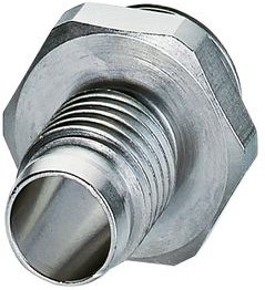 1412502, M8 Screw Connection Housing with M10 Screw Fastening, Nickel-Plated Brass
