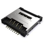 SIM6050-8-0-30-00-A, Разъем: для карт памяти; Mini SIM; двойное,push-pull; SMT; 3мм