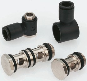 3538 08 17, LF3000 Series Banjo Threaded-to-Tube Adaptor, G 3/8 Male to Push In 8 mm, Threaded-to-Tube Connection Style