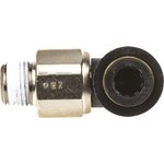 3159 06 10, LF3000 Series Elbow Threaded Adaptor, R 1/8 Male to Push In 6 mm ...