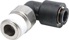 Фото 1/2 3159 06 13, LF3000 Series Elbow Threaded Adaptor, R 1/4 Male to Push In 6 mm, Threaded-to-Tube Connection Style
