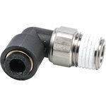 3159 06 13, LF3000 Series Elbow Threaded Adaptor, R 1/4 Male to Push In 6 mm ...