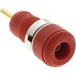 65.9194-22, Safety Socket, ø2mm, Red, 10A, 600V, Gold-Plated