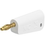 64.1043-29, Test Plug, White, Zinc Copper / Gold-Plated, 32A