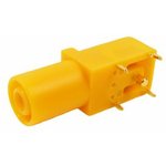 FCR7350Y, Laboratory Socket, Yellow, Gold-Plated, 1kV, 24A