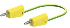 64.1030-02520, Test Lead Zinc Copper / Nickel-Plated 250mm Green / Yellow