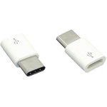 Переходник-адаптер Micro USB - USB Type-C белый