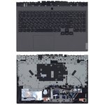Клавиатура (топ-панель) для ноутбука Lenovo Legion 5P-15 черная с серым топкейсом