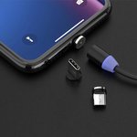Кабель магнитный для зарядки 3 в 1 USB 2.0-Micro USB/Type-C/Ligtning, 1 м ...