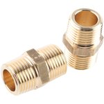 0121 21 21, Brass Pipe Fitting, Straight Threaded Adapter ...