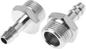 0931 07 13, LF3000 Series Straight Threaded Adaptor, G 1/4 Male to Push In 7 mm, Threaded-to-Tube Connection Style