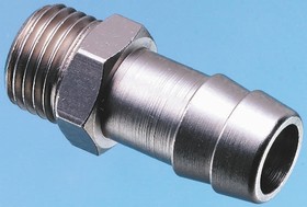 0931 07 17, LF3000 Series Straight Threaded Adaptor, G 3/8 Male to Push In 7 mm, Threaded-to-Tube Connection Style