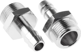 0931 08 17, LF3000 Series Straight Threaded Adaptor, G 3/8 Male to Push In 8 mm, Threaded-to-Tube Connection Style