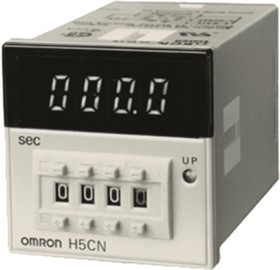 H5CN-XAN AC100-240, H5CN Series Panel Mount, Surface Mount Timer Relay, 100 → 240 V ac, 12 → 48V dc, 1-Contact, 0.001