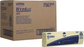Фото 1/6 7567, WypAll Yellow Cloths for Industrial Cleaning, Dry Use, Pack of 25, 420 x 360mm, Repeat Use