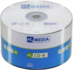 Фото 1/4 Носители информации CD-R MyMedia 700Mb 52x Pack wrap (50шт/уп) (69201)