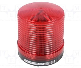 S100S-24-R, Сигнализатор световой, мигающий световой сигнал, красный, 24ВDC