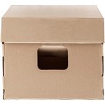 Архивный короб-бокс для папок 360x330x260, бурый, картон 1737188