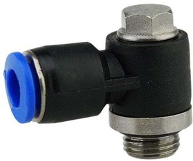 Фото 1/2 Banjo Threaded-to-Tube Adaptor, R 1/4 Male to Push In 4 mm, Threaded-to-Tube Connection Style
