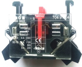 Фото 1/3 704.918.4, Switch Contact Blocks / Switch Kits Switching element slow-make T 2NC PIT silver