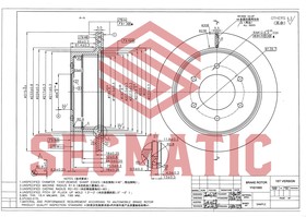 SBD30093280, Диск тормозной зад MITSUBISHI PAJERO SPORT II 08-15 315x18 (= SBD30093403)